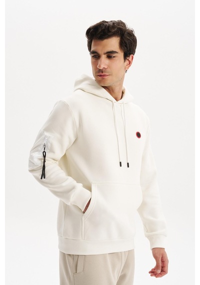 AR-MA Arma Erkek Regular Fit 3 İplik Şardonlu Kanguru Cepli Kapüşonlu Sweatshirt Pamuk Polyester Karışımı K30254629202 Ekru AR-MA Arma Erkek Regular Fit 3 İplik Şardonlu Kanguru Cepli Kapüşonlu Sweatshirt Pamuk Polyester Karışımı K30254629202 Ekru
