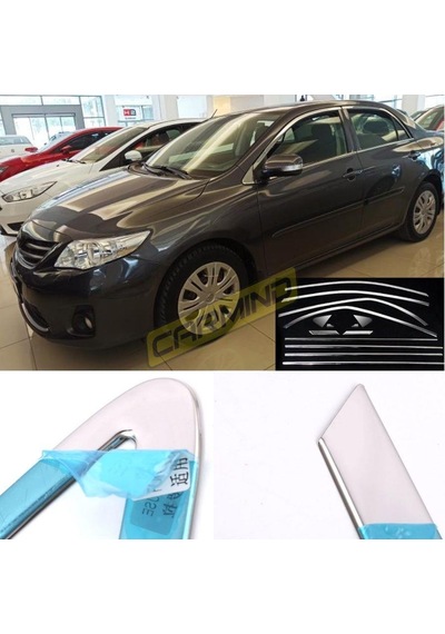 Toyota Corolla Uyumlu Krom Cam Çerçevesi Set 2007-2012 14 Parça