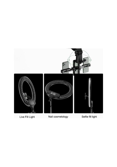 Döküm Ayaklı Profesyonel Kuaför Makyaj Çekimleri 21 Inç 65w 560led Kumandalı Ring Lıght Çekim Işığı