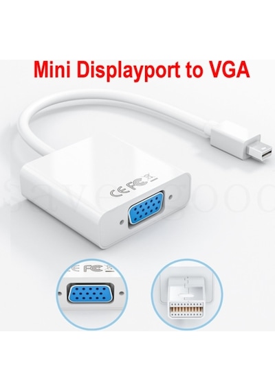 Mini Displayport To Vga Çevirici Apple Uyumlu MacBook - Thunderbolt To Vga Bst (242143132)