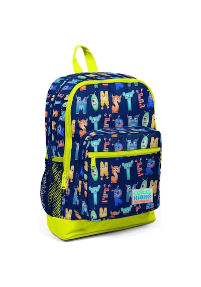Coral High Monster Desenli Büyük Boy Okul Sırt Çantası 23726