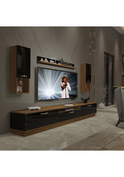 Decoraktiv Trendstyle 270da Mdf Tv Ünitesi Tv Sehpası Ceviz - Siyah
