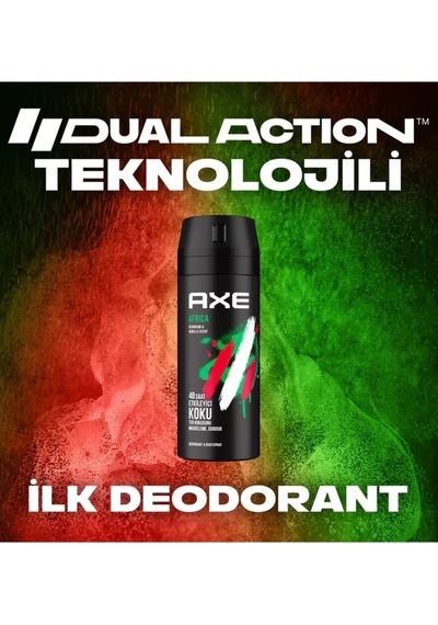 Tedar 2 Adet Axe Africa Erkek Deodorant Sprey 150 Ml Najmaddin Amber