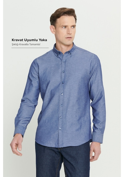 AC&Co / Altınyıldız Classics Erkek Gömlek (465701802) Mavi
