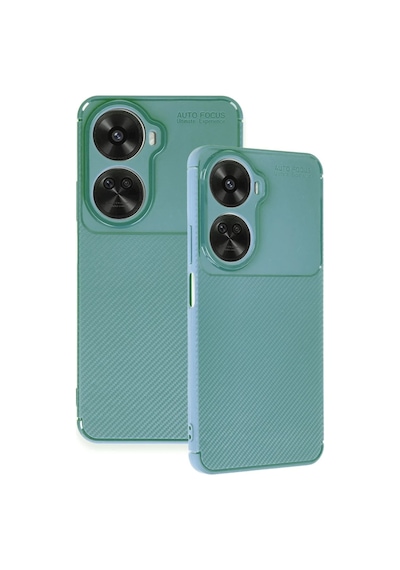 Huawei Nova 12 Se Uyumlu Kılıf Auto Focus Karbon Kapak - Koyu Yeşil