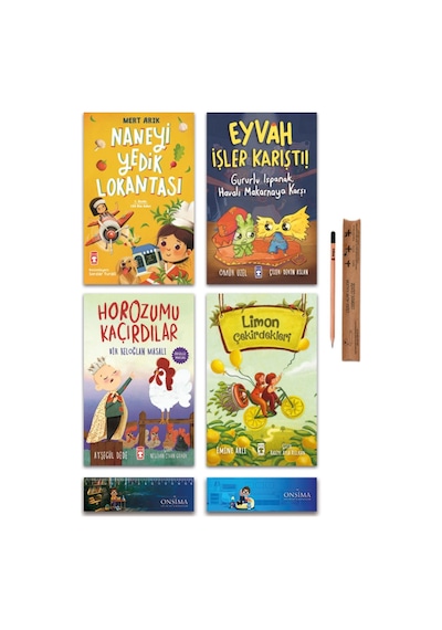 Timaş Çocuk Naneyi Yedik Lokantası - Eyvah İşler Karıştı - Limon Çekirdekleri - Horozumu Kaçırdılar Set 4 Kitap