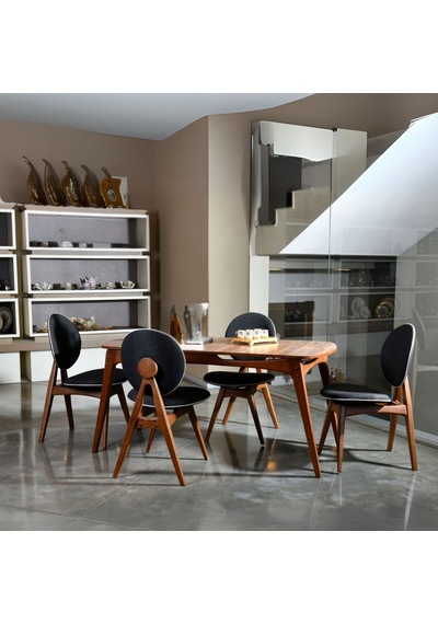 Orion İskandinav Ahşap Sandalye Siyah