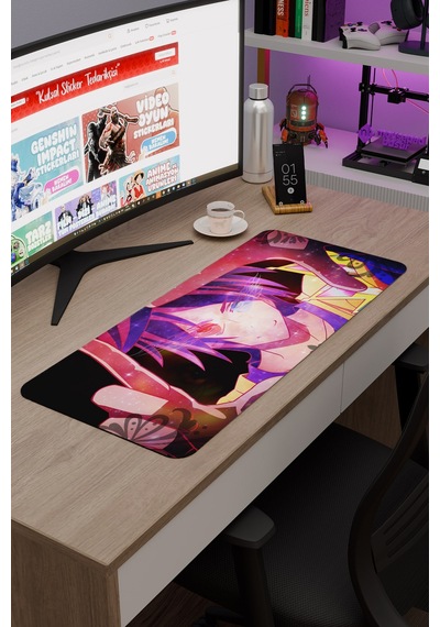 No Game No Life Anime V3 - 70x30 Xl Gaming Kauçuk Kaymaz Taban Mouse Pad Fare Altlığı