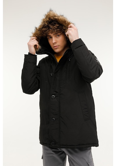 M-sn54 Freddy Coat 2pr Siyah Erkek Uzun Kaban Siyah-100002605