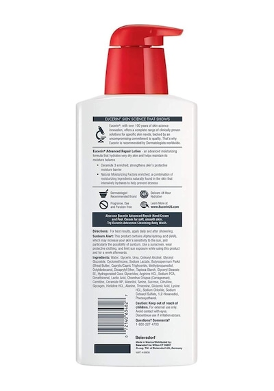 Eucerin Advanced Repair Aşırı Kuru Ciltler için Nemlendirici Losyon 500 ML