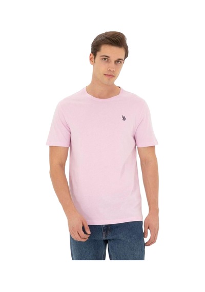 U.S. Polo Assn. Erkek Bisiklet Yaka Basic T-shirt Pembe