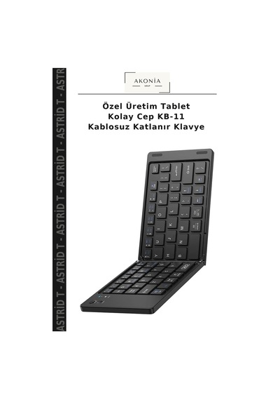 Özel Üretim Tablet Kolay Cep Kb-11 Kablosuz Katlanır Klavye