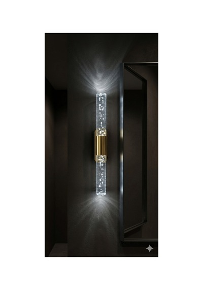 Bubblelight Small 31 Cm Modern Tasarım Led Aplik - Duvar Lambası - Gold - Pilli - Beyaz Led Altın