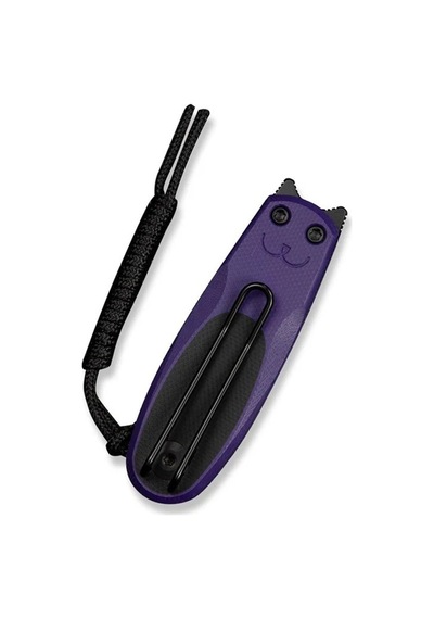 Civivi Purr Purple & Black G10 Handle Black Stonewashed Nitro-v Blade Kamp Çakı Mor