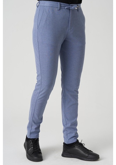 White Stone Barcelos P1035 Regular Fit Semanta Likralı Orme Jogger Pantolon İndigo İndigo
