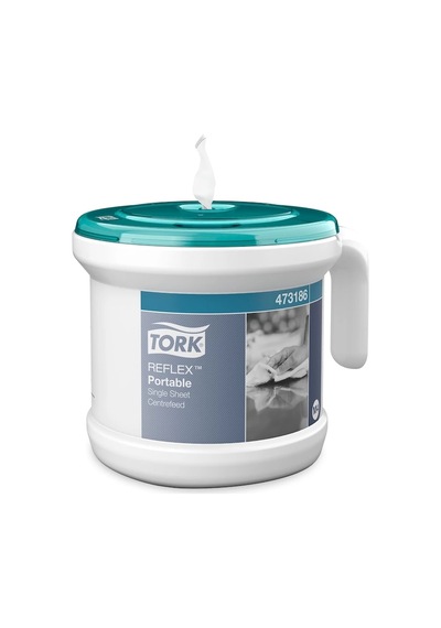 Tork 473186 Reflex İçten Çekmeli Havlu Başlangıç Paketi 1 Dispanser +1 Rulo 300 M Çok Renkli