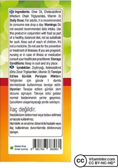 Nature's Supreme Vitamin D3 1000 Iu 20 Ml Damla 2 Adet