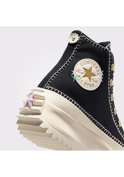 Converse Run Star Hike Unisex Siyah Platform Sneaker Düz A08733c Siyah