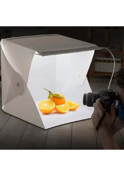 Katlanabilir Mini Fotoğraf Kutusu Işıklı Ürün Çekim Çadırı 40x40x40