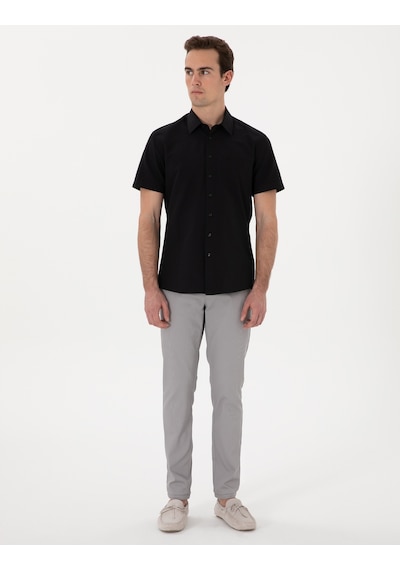 Pierre Cardin Erkek Siyah Gömlek Kısa Kollu 50307003-vr046 Siyah