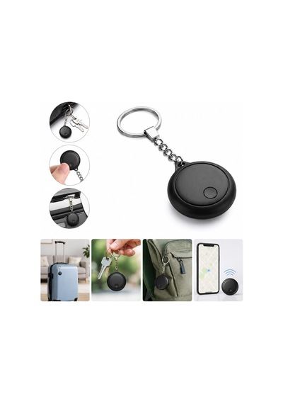 Tr Akıllı Takip Cihazı Apple Find My İle Uyumlu, Anahtarlık Tasarımlı, Siyah, İos Destekli Bluetooth Tag