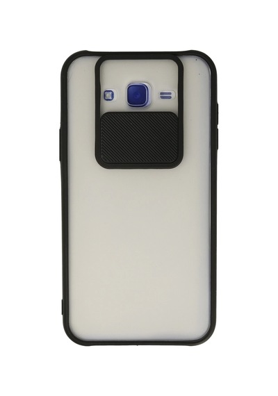 Newface - 406 - Samsung Galaxy J7 Kılıf Palm Buzlu Kamera Sürgülü Silikon - Matxzngz - - Siyah