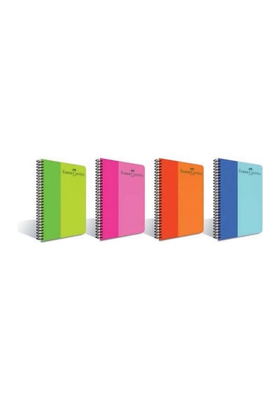 Faber Castell Defter Bicolor Spiralli Pp Kapak 100 Yaprak Düz 5075000132000