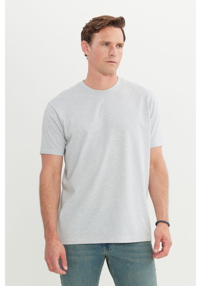 AC&Co / Altınyıldız Classics Erkek Grı Melanj Pamuklu Modern Fit Rahat Kesim Bisiklet Yaka Tişört Gri Melanj AC&Co / Altınyıldız Classics Erkek Grı Melanj Pamuklu Modern Fit Rahat Kesim Bisiklet Yaka Tişört Gri Melanj