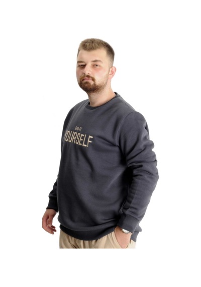 Mode Xl Büyük Beden Erkek Sweat Bisyaka Do İt Yourself 23168 Fume Füme