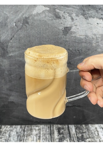 2 Li Borosilikat Cam Kulplu Pinterest Model Bardak Kupa 300ml