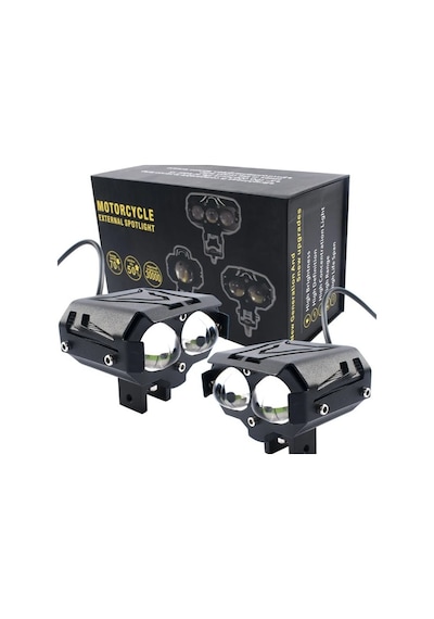 Motosiklet Sis Led 30w +30w 6000k 12-85v Özel Gündüz Farı Yardımcı Spot Işın Modüllü Sürüş Işıkları 2'li
