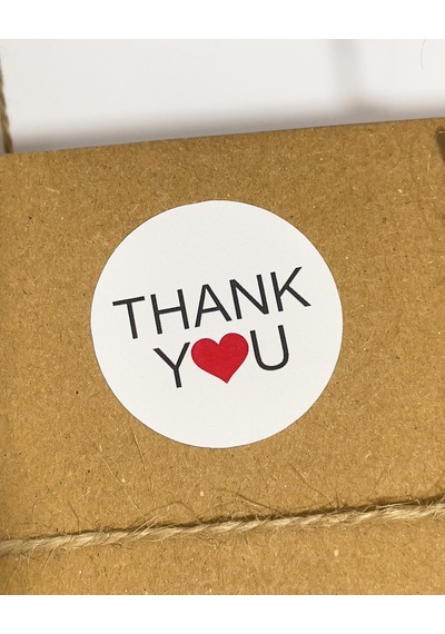 Thank You Yazılı Yuvarlak Yapışkanlı Sticker Set 4 x 4 CM 106 Adet