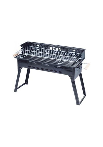 Pervazlı Emaye Mangal P3 Battal Boy Barbekü Çift Kömürlü Izgara Katlanır Ayaklı 27x51cm Diğer