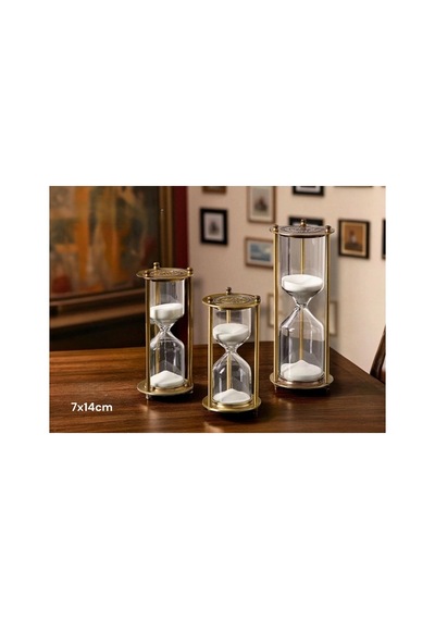 Dekoratif Cam Kum Saati 7x14 Cm 50 x 22