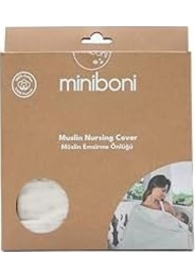 Müslin Emzirme Örtüsü Beyaz/gri