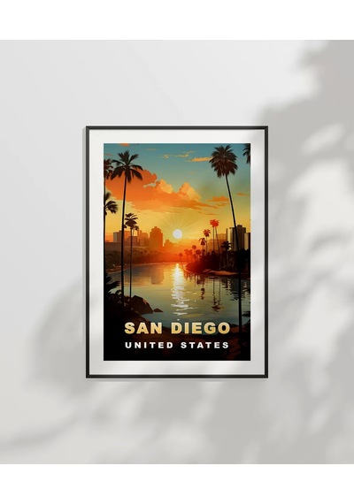 Çerçevesiz Poster San Diego Gün Batımı