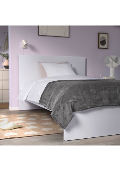 Ikea Trattvıva Yatak Örtüsü, Koyu Gri, 150x250 Cm