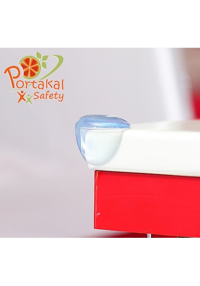 Portakal Safety Mini Şeffaf Köşe Koruyucu*8 Adet Çok Renkli