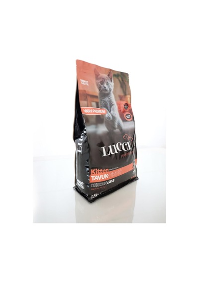 Lucci Tavuklu Ve Pirinçli Yavru Kedi Maması 2,5 Kg 12 Aya Kadar Kitten Mama,%38 Protein, Taurin İçerikli, Zindel