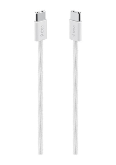 Ttec Usb-c - Usb-c 100cm 60w Pd Örgü Hızlı Şarj/data Kablosu Beyaz Sku: Zeus8690010141965