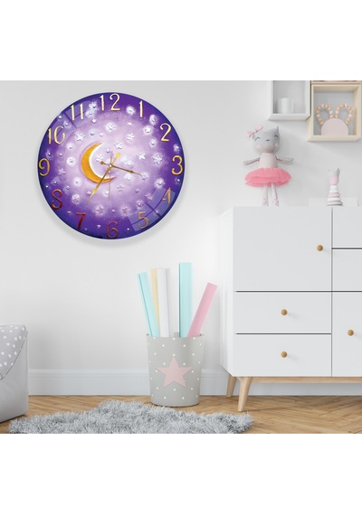 Çocuk Odası Cam Saat - 40 Cm Karışık