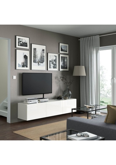 Tv Sehpası, Parlak Cila-beyaz, 180x42x38 Cm, Selsvıken Beyaz Tv Sehpası, Parlak Cila-beyaz, 180x42x38 Cm, Selsvıken Beyaz