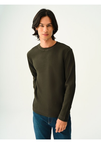 Regular Fit Erkek Tshirt U.kol Haki