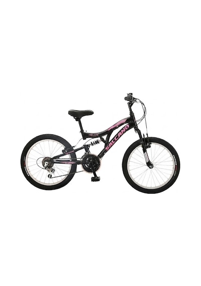 Salcano Helen 20 V Fren 18 Vites Çift Amortisörlü 20 Jant Çocuk Bisikleti Siyah Pembe