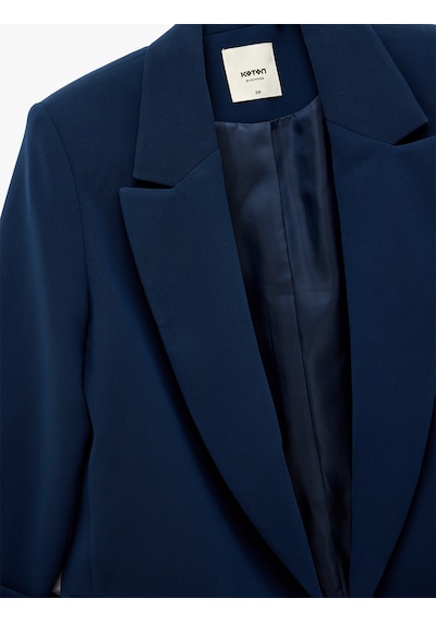 Koton Şal Yaka Kıvırmalı 3/4 Kol Detaylı Cepli Oversize Blazer Ceket Lacivert 6wak50048uw Lacivert Koton Şal Yaka Kıvırmalı 3/4 Kol Detaylı Cepli Oversize Blazer Ceket Lacivert 6wak50048uw Lacivert