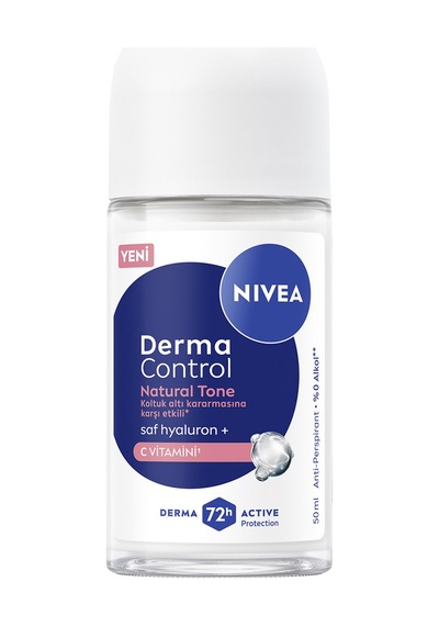 Nıvea Kadın Roll-on Deodorant Derma Control Natural Tone Koltuk Altı Kararmasına Karşı 50 Ml - Tarı