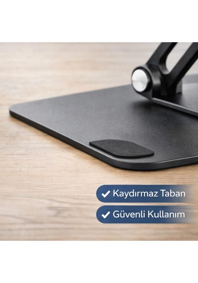 Coofbe 2in1 Yükseklik Ayarlı 360 Döner Alüminyum Laptop Standı Laptop Sehpası Ve Telefon Standı