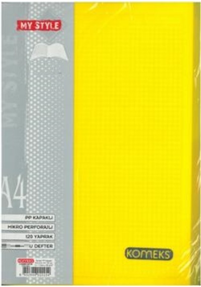 Komeks Spiralli Defter Plastik Kap.4+3 Seperatör 210 Yp Sarı
