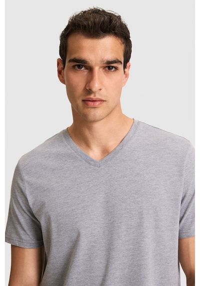 U.s. Polo Assn. Erkek Gri Melanj Tişört Basic 50326944-vr086
