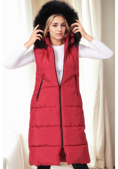 Z9741 Dewberry Bayan Yelek-bordo Bordo